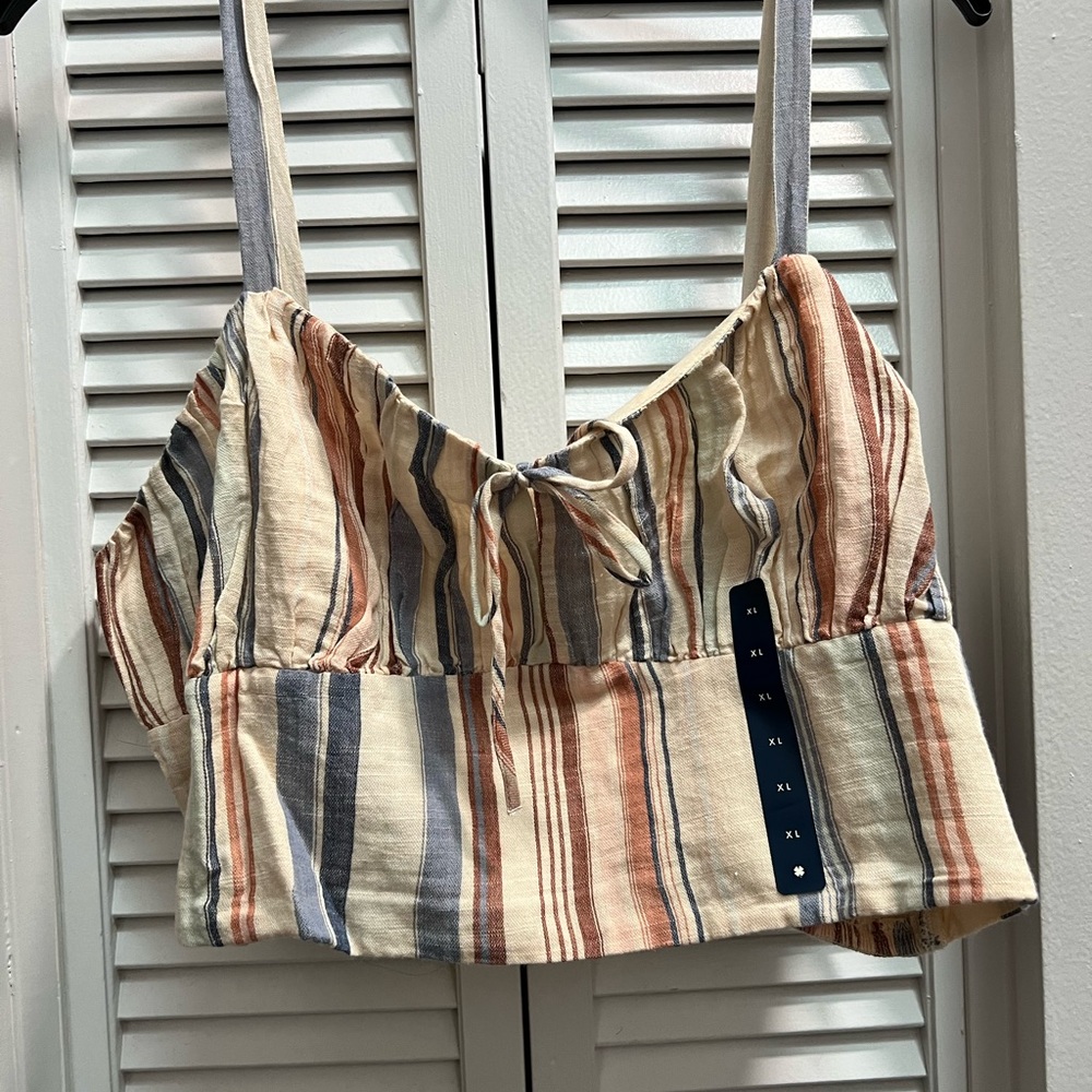 Lucky brand striped crop top